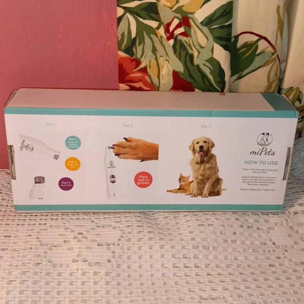 DOG TREAT JAR, PET NAIL GRINDER, 5 FOOD DISHES & 2 HARNESSES, 1 LARGE & 1 SMALL